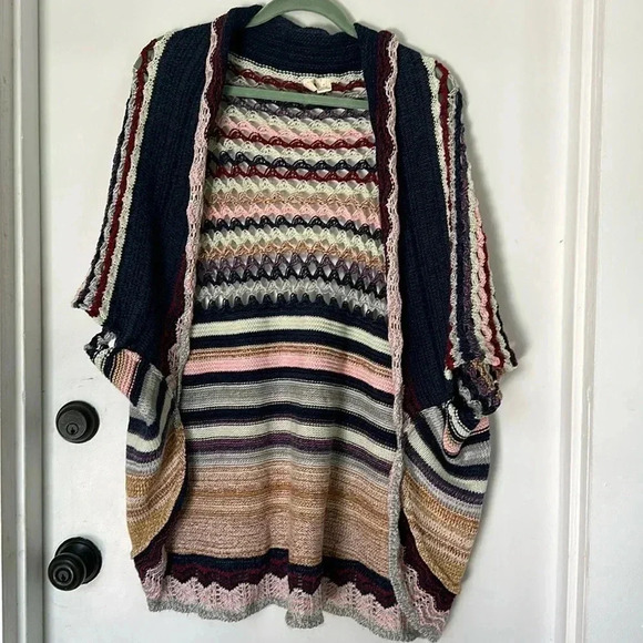 Moth Anthropologie Women's Kearny Crochet Cardigan in Multi Size SMALL - Picture 1 of 5